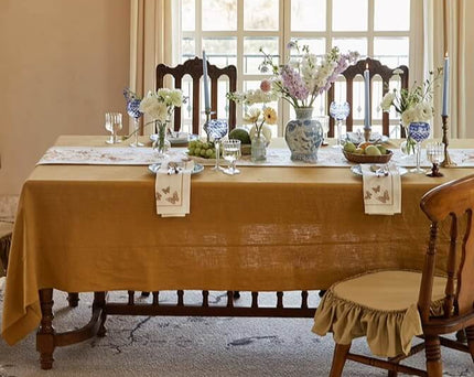 Turmeric Linen Tablecloth