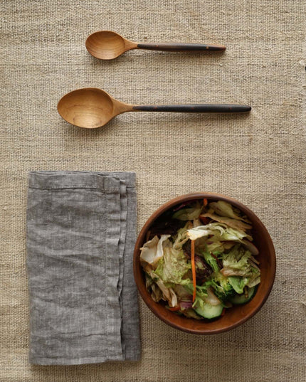 Ebony Wood Handle Table Spoon*2PCS