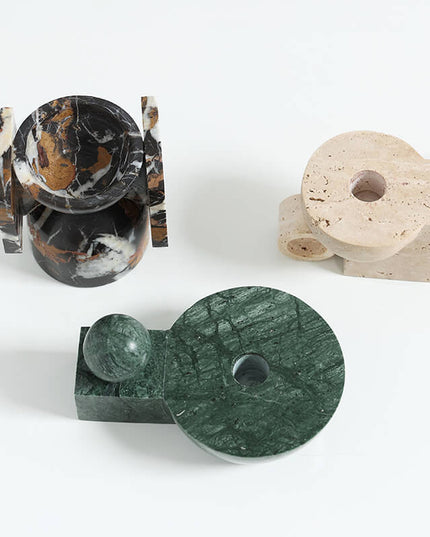 Natural Marble Candleholder & Decorative Base