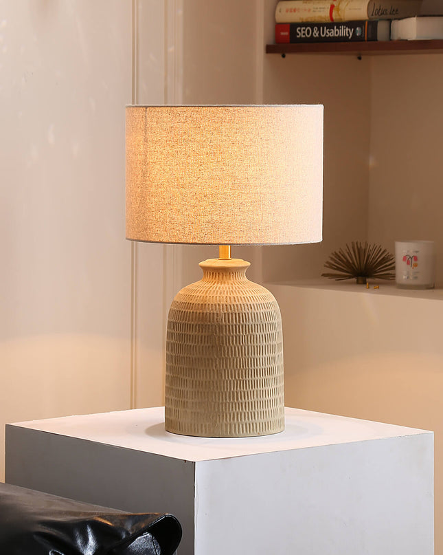 Modern Decorative Ceramic Table Lamp &Linen Shade