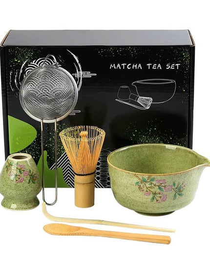 Hand painted Sakura Japanese Matcha Tea Set
