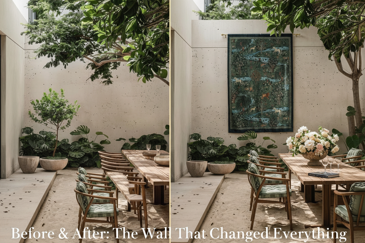 2026 Outdoor Backyard Trend: Why Tapestry Walls Are Replacing Flower Walls at Garden Dinners