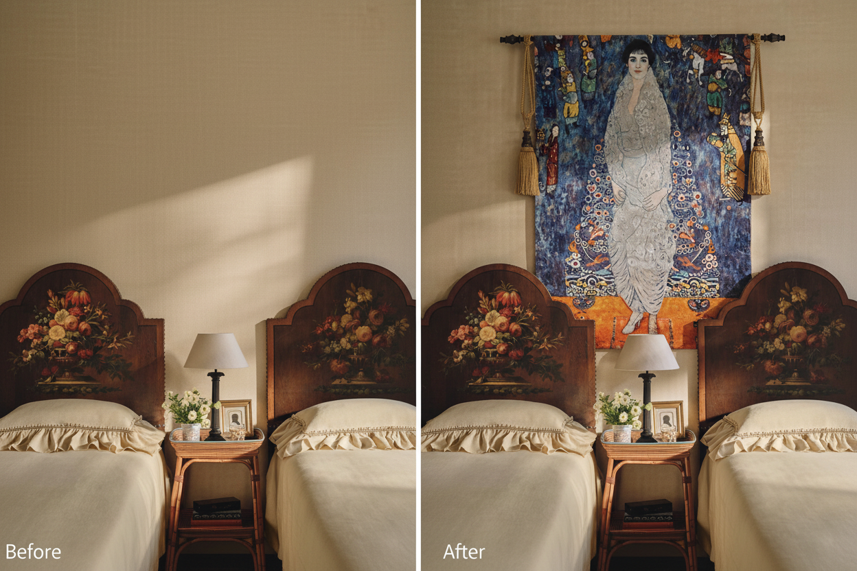 How to Create a September Focal Wall with Large Tapestries