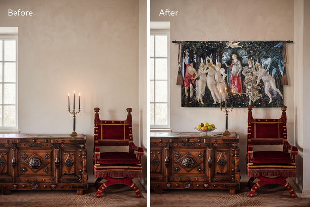 Before vs After — La Primavera, After on Right