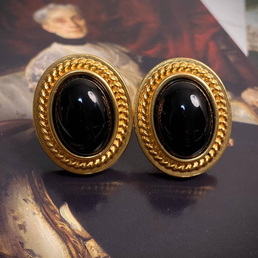 Mrs. Hepburn Glazed Antique Earrings