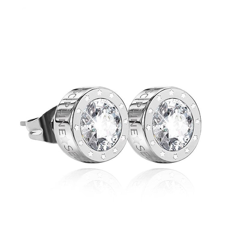 Black Self Discipline Moissanite Men's Earrings