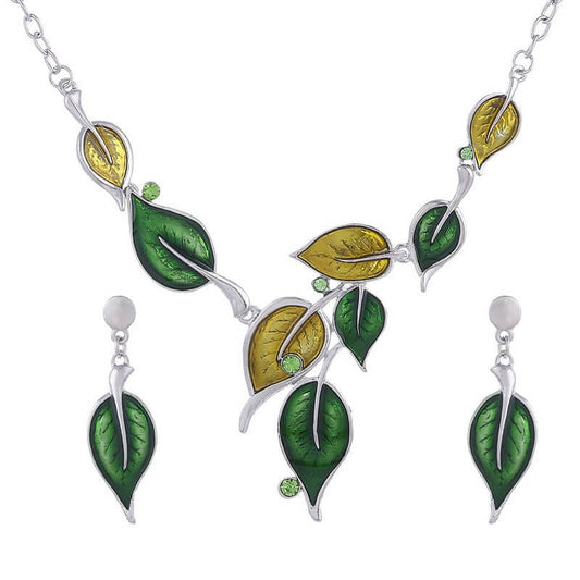 Heart Craft Botanical Enamel Bridesmaid Jewelry Set