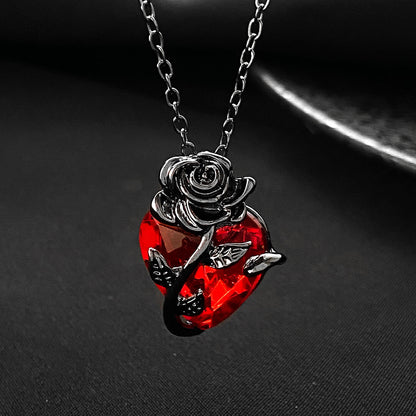 Heart Craft Rose Gothic Twisted Valentine Necklace