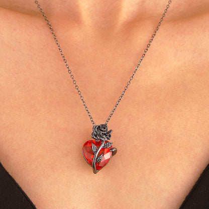 Heart Craft Rose Gothic Twisted Valentine Necklace