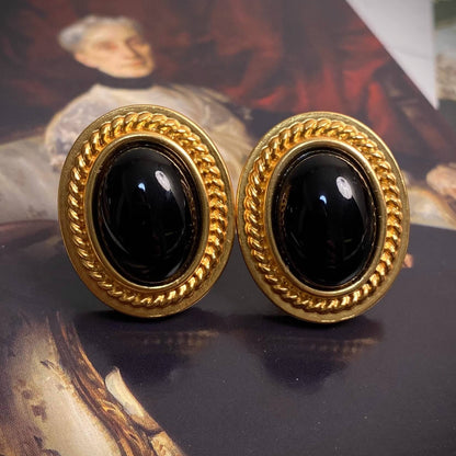 Mrs. Hepburn Glazed Antique Earrings