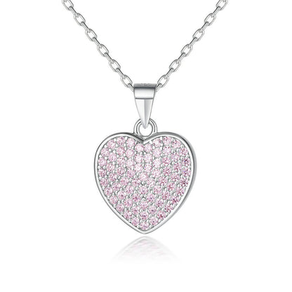 Heart Craft Pink Cut Sterling Silver Bridal Party Jewelry Set