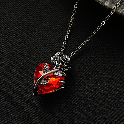 Heart Craft Rose Gothic Twisted Valentine Necklace