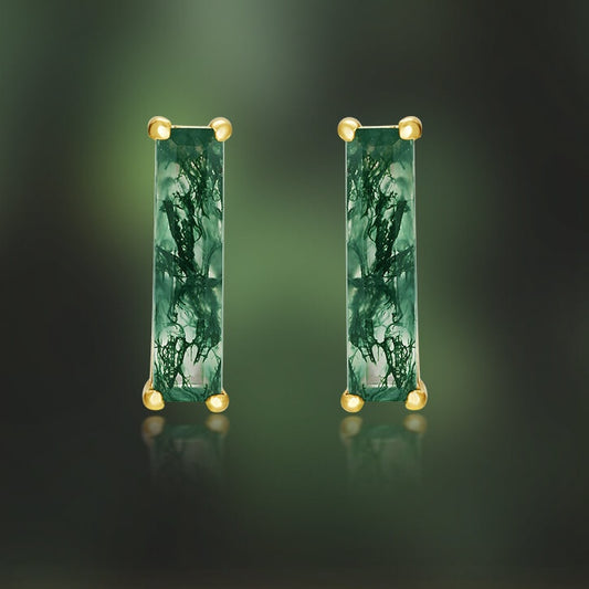 New Arrivals - Forest Moss Agate Earrings - Renewal & Growth