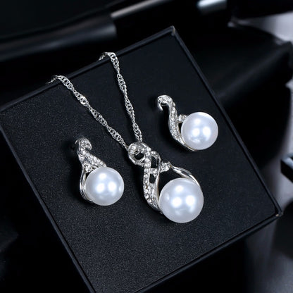 Heart Crafts Pearl Bridesmaid Jewelry Set