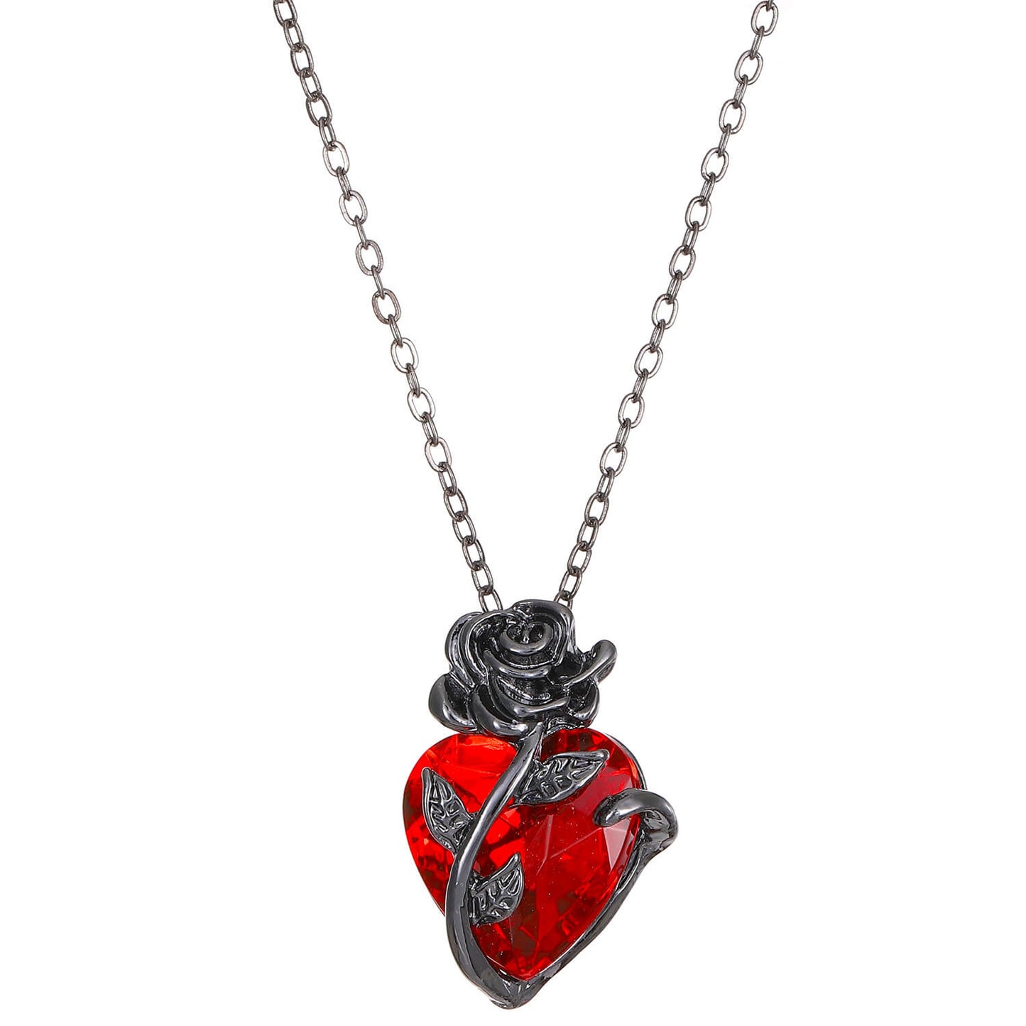 Heart Craft Rose Gothic Twisted Valentine Necklace