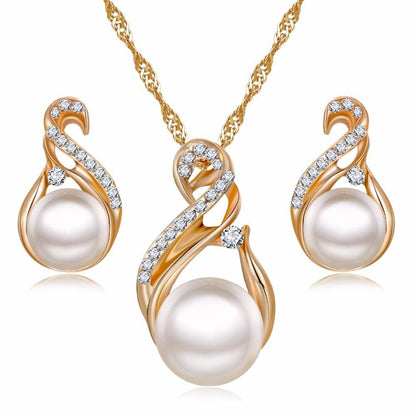 Heart Crafts Pearl Bridesmaid Jewelry Set