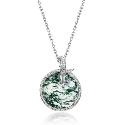 New Product - Serpentine Green Moss Necklace-Spiritual Growth