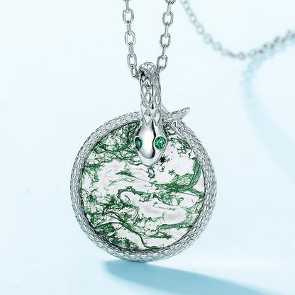 New Product - Serpentine Green Moss Necklace-Spiritual Growth