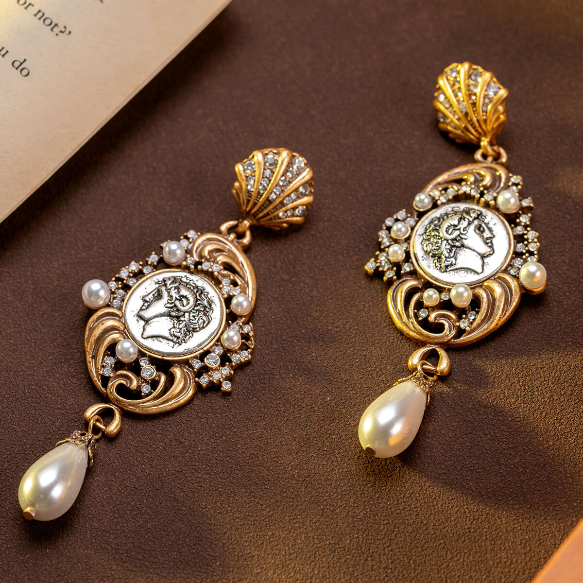 Antique Coins Vintage Pearls Antique Earrings