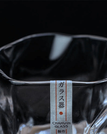 Edo Kiriko "Crumple Body" Whisky Glass - Authentic Japanese Artistry