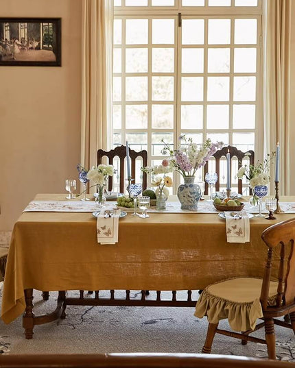 Turmeric Linen Tablecloth