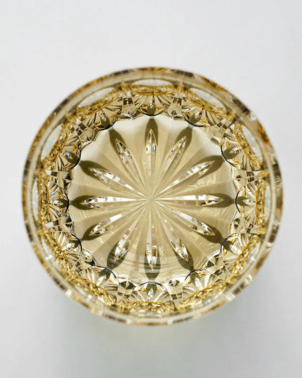 Edo Kiriko Whisky Glass -  Amber Celestial