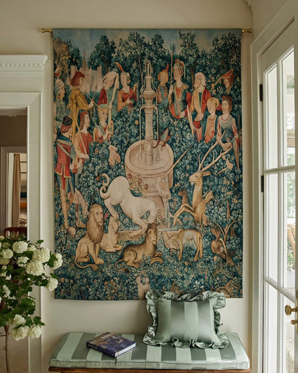15th-Century Flemish Tapestry Wall Hanging - Unicorn Hunt