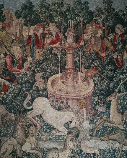15th-Century Flemish Tapestry Wall Hanging - Unicorn Hunt