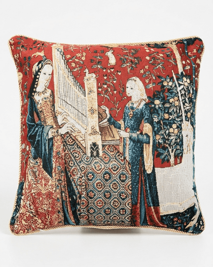 15th-century Unicorn Jacquard Tapestry Pillow Cover — Sound