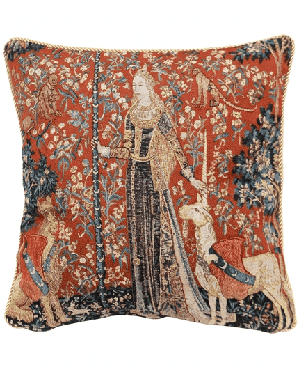 15th-century Unicorn Jacquard Tapestry Pillow Cover — Unicorn Touch