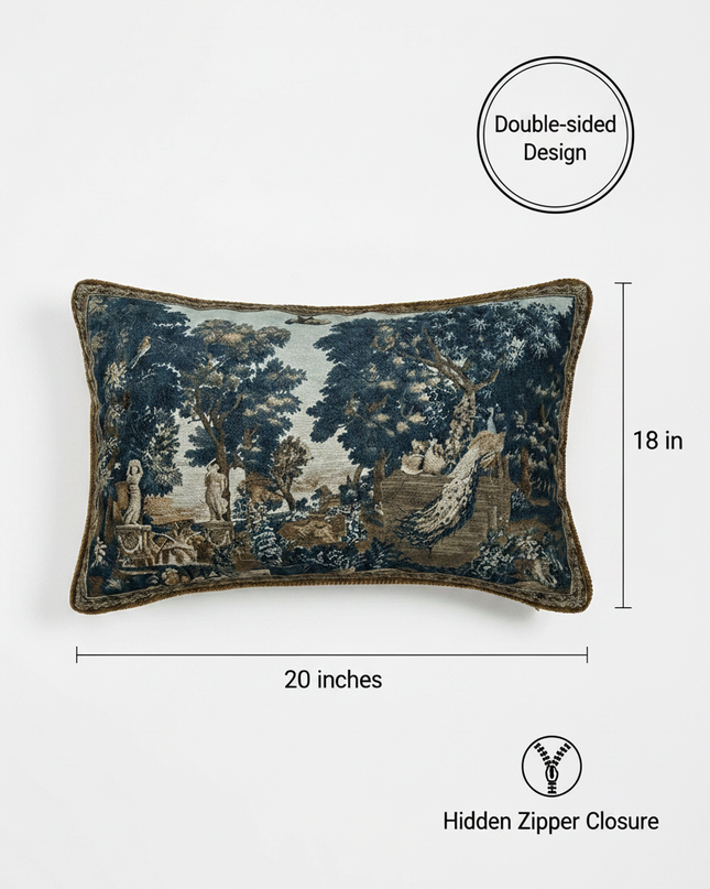 Classical Garden Tapestry Pillow Cover 9:16