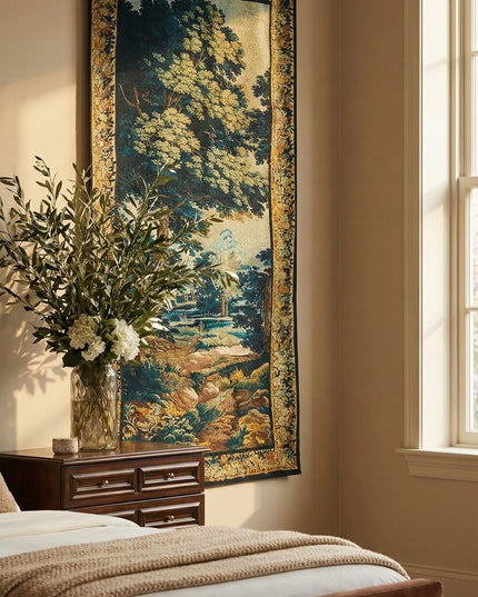 17th Century Wool Flemish Verdure Vertical Tapestry