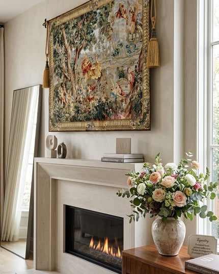 18th Century Rococo Antique Jacquard Tapestry - François Boucher