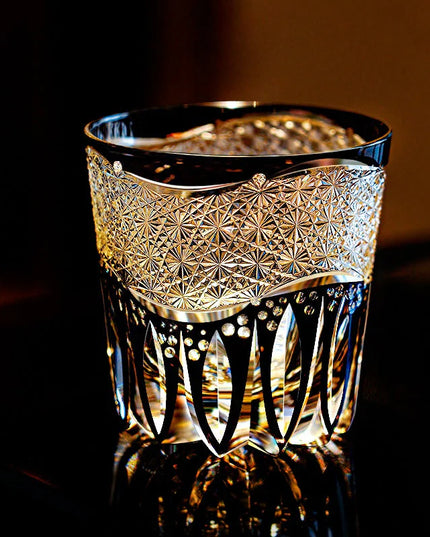 Edo Kiriko Kurokiku Whisky Glass & Wooden Box