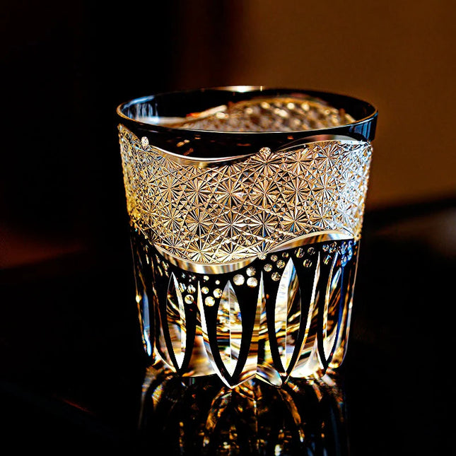 Edo Kiriko Kurokiku Whisky Glass & Wooden Box