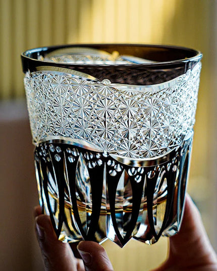 Edo Kiriko Kurokiku Whisky Glass & Wooden Box