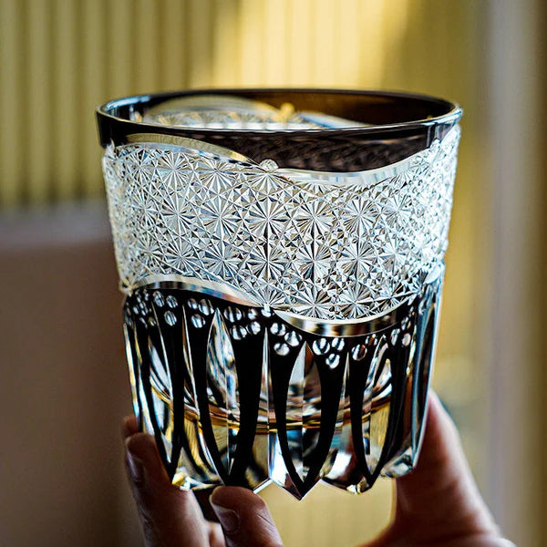 Edo Kiriko Kurokiku Whisky Glass & Wooden Box