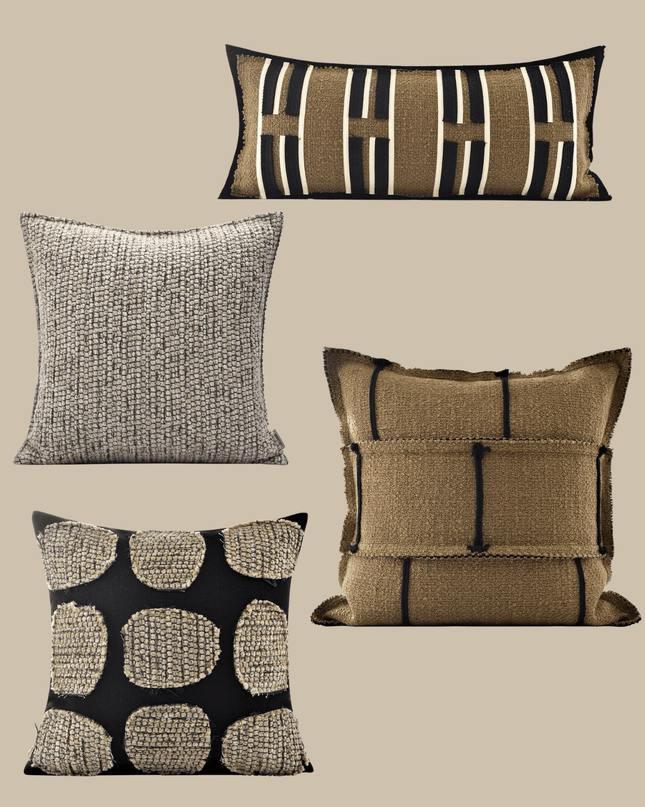 Antique Hand-Knotted Cotton-Linen Pillow