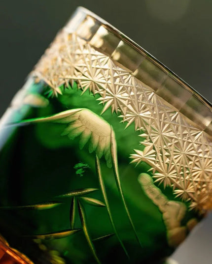 Edo Kiriko Crystal Glass - Mount Fuji