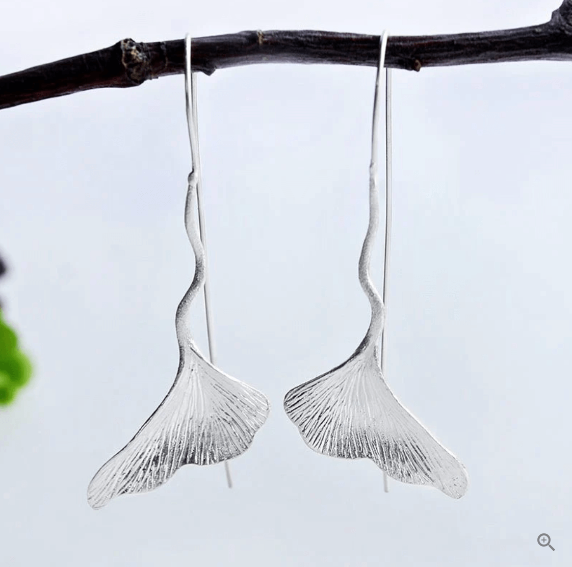 Ginkgo Leaf - Dangle Earrings