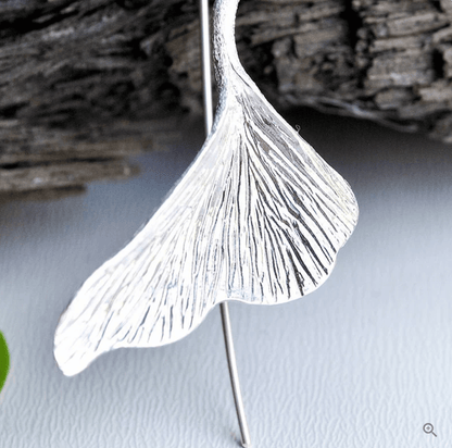 Ginkgo Leaf - Dangle Earrings