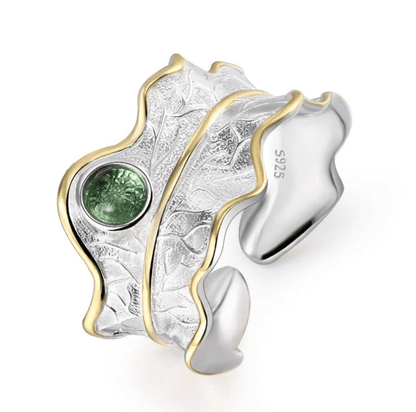 Tourmaline Leaf - Adjustable Ring