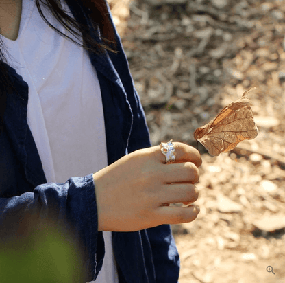 Tourmaline Leaf - Adjustable Ring