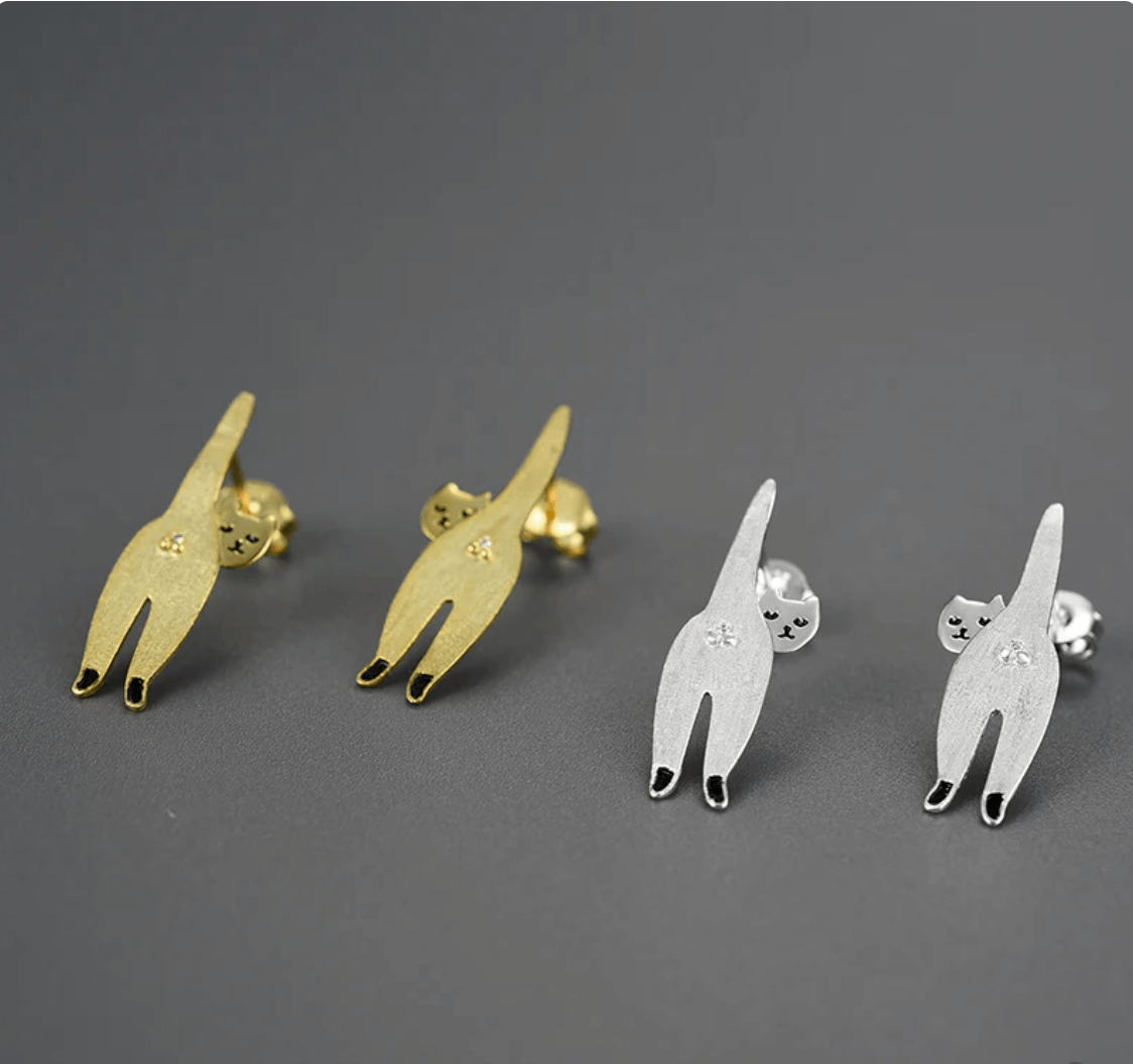 Confident Cat - Stud Earrings