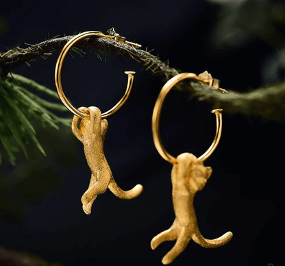 Playing Cat - Stud Earrings