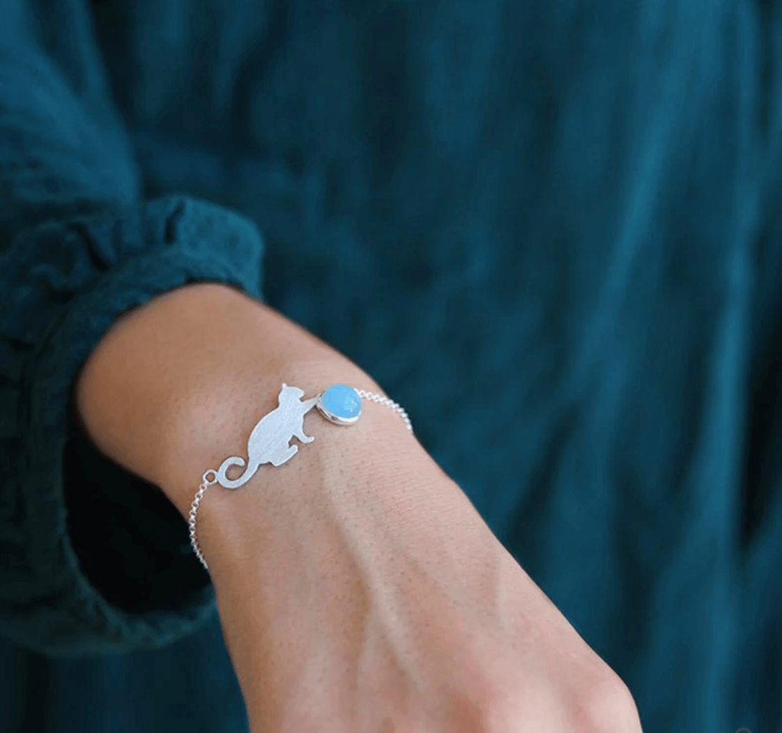 Playing Cat - Handmade Bracelet