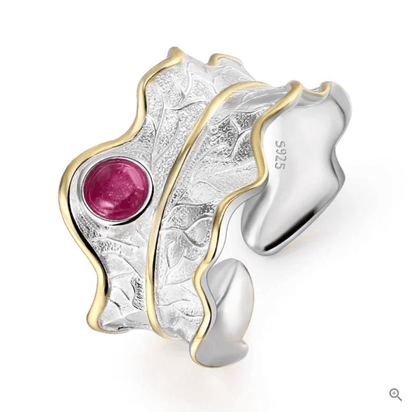 Tourmaline Leaf - Adjustable Ring