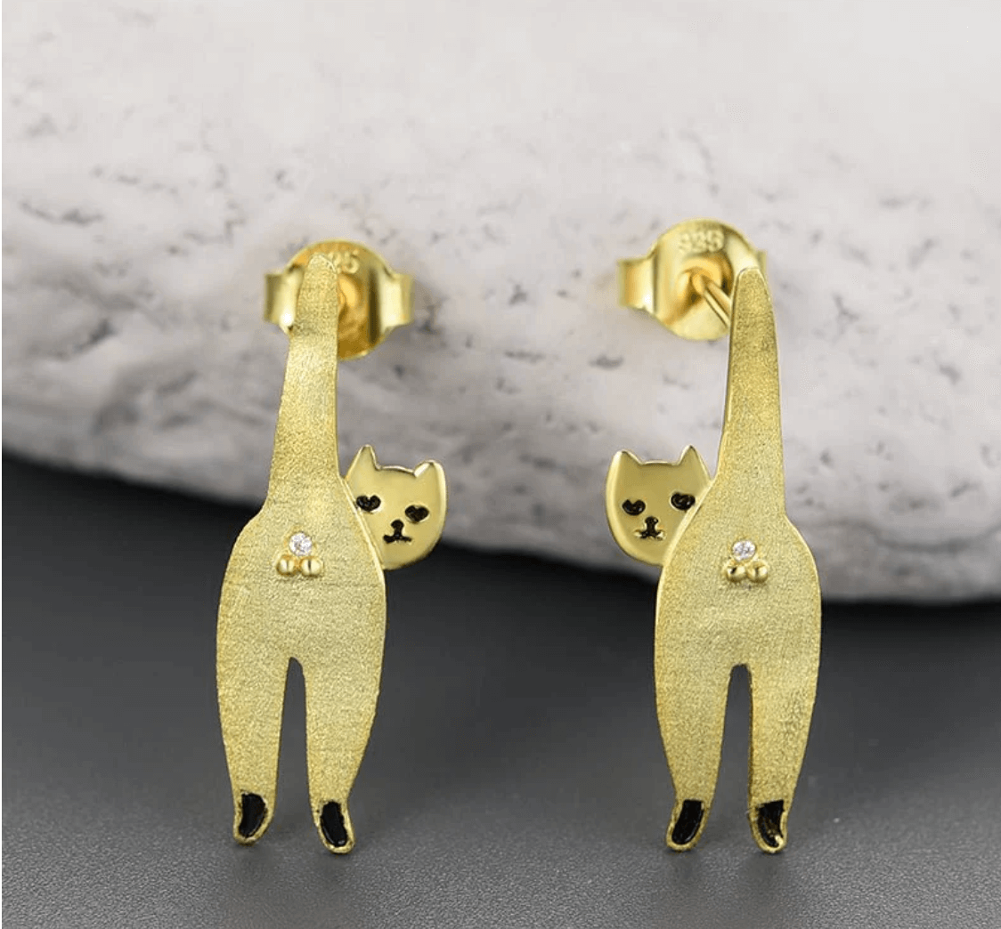 Confident Cat - Stud Earrings