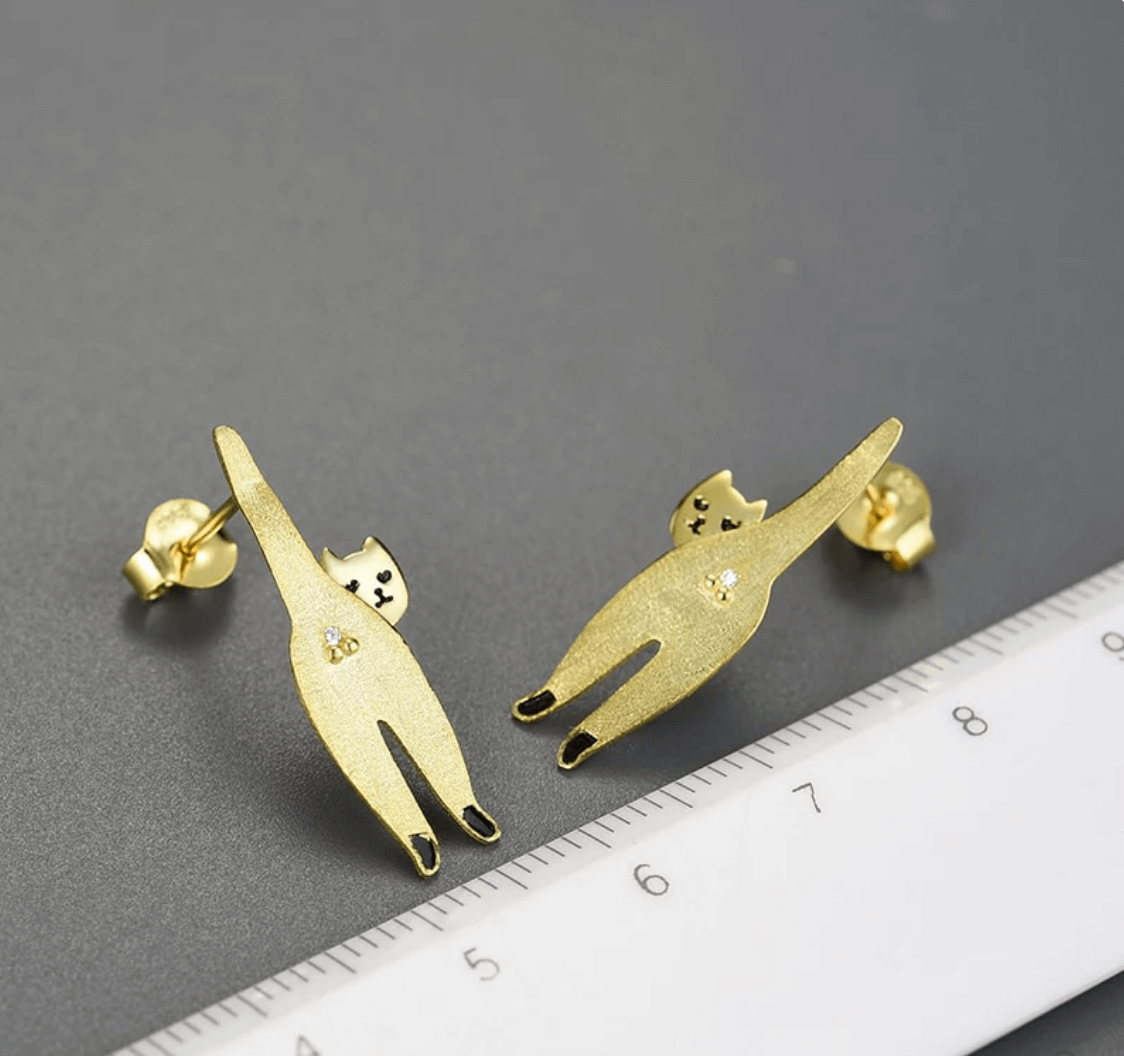 Confident Cat - Stud Earrings