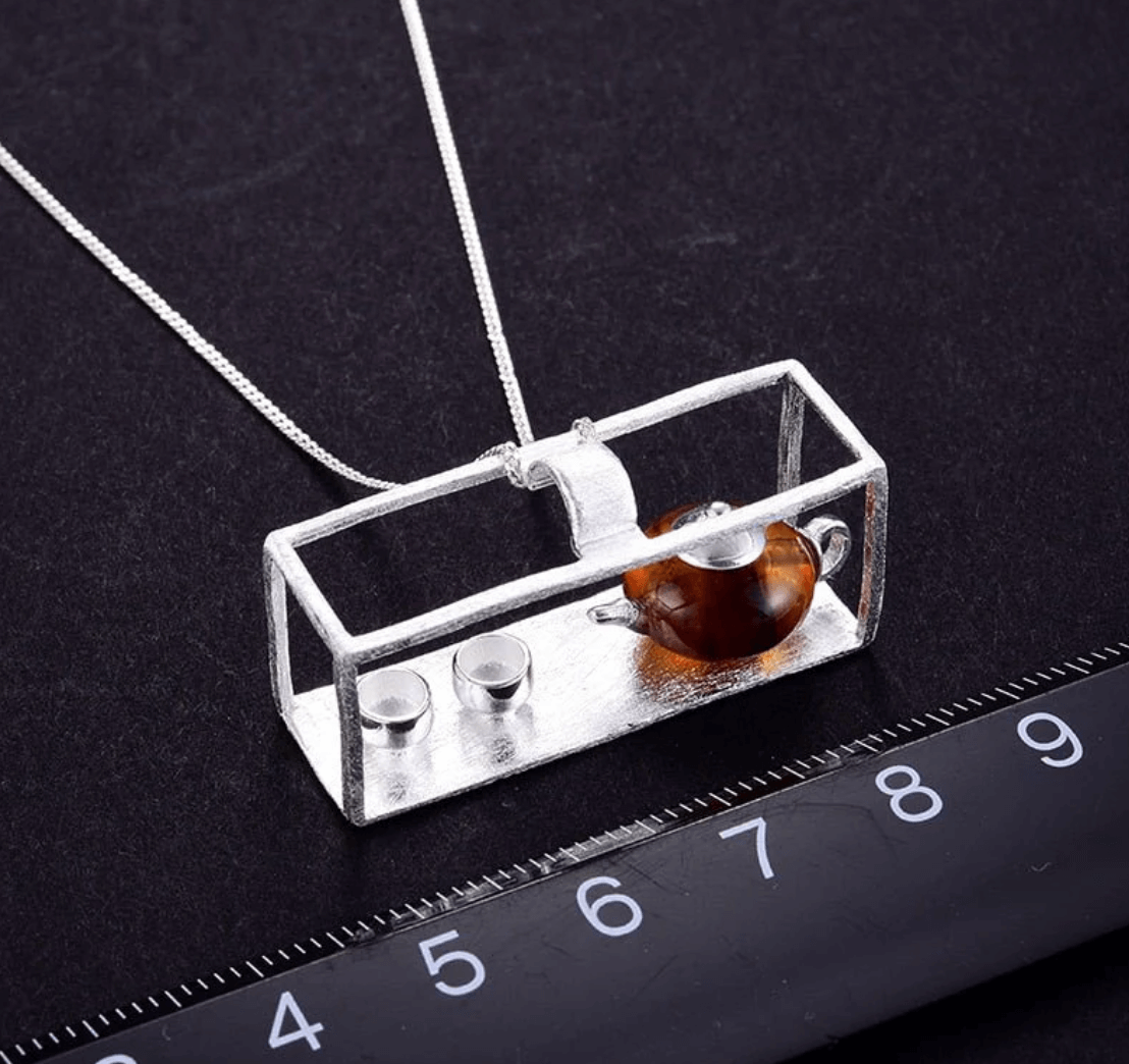 Tea Time - Handmade Pendant